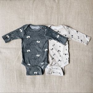 Gerber baby long sleeve neutral onesie set